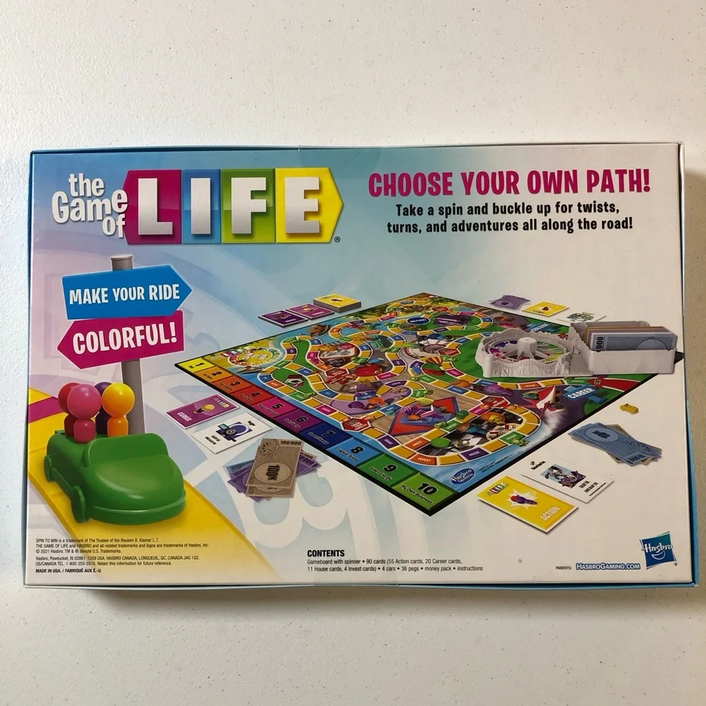 NEW 2021 THE GAME OF LIFE Ages 8+